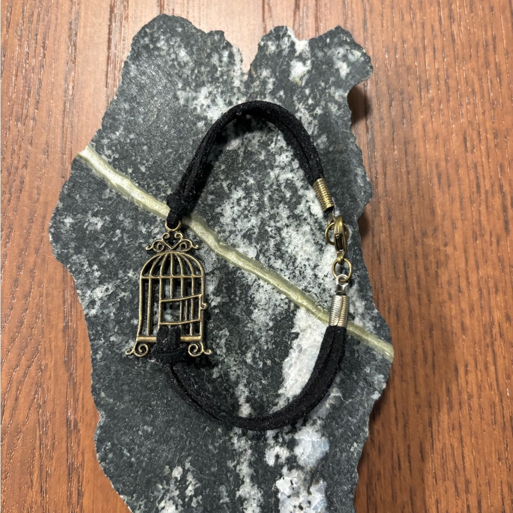 Vintage Bronze Birdcage Bracelet